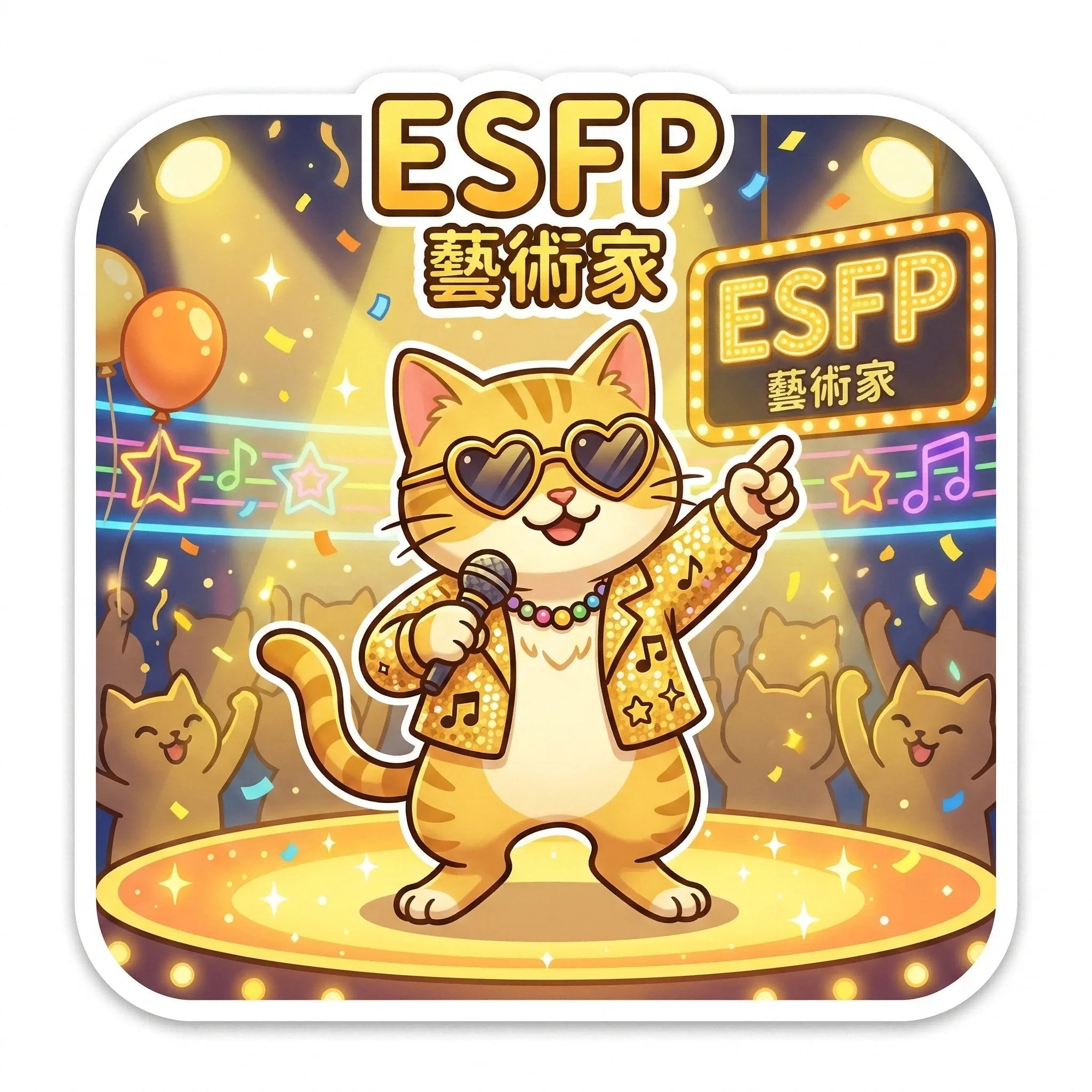 ESFP 藝術家 MBTI 人格貓|馥靈之鑰