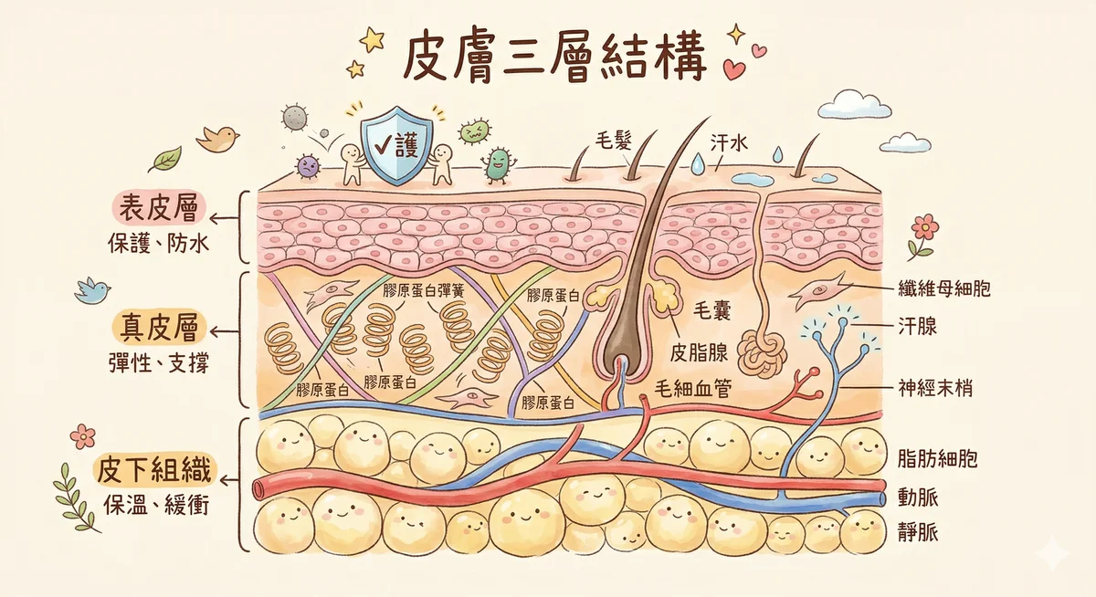 皮膚三層結構