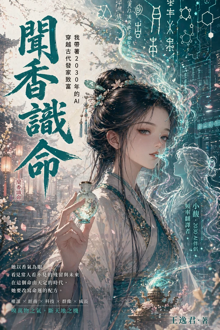 《聞香識命》書封 · 趙馥靈手持精油瓶 · 王逸君著