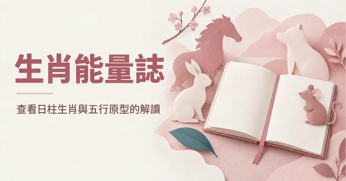 生肖能量誌：十二生肖環繞的日柱能量盤